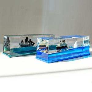 물멍 워터볼 배 모래시계 차량용 인테리어 장식 소품 장식품 LUAZ-NT1