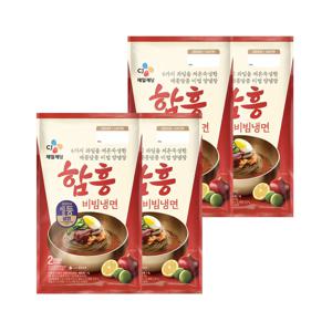 CJ 함흥 비빔냉면 2인분(474.4g)*4개