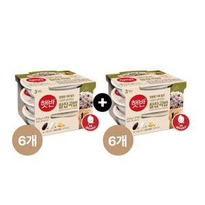 햇반 찰잡곡밥 210g 3개입 6+6개 (총 36개)
