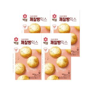 백설 오븐용 깨찰빵믹스 500g*4개