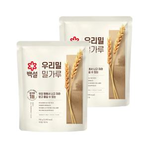 백설 우리밀 밀가루 750g*2개