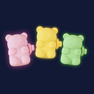 강아지 야간산책 젤리곰 LED 충전식 블링커 (3 colors)