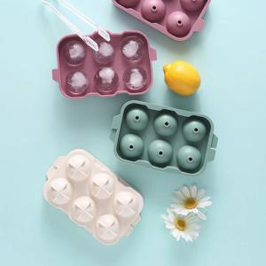 홈카페 실리콘 왕볼 아이스몰드 사각6구 (3color)