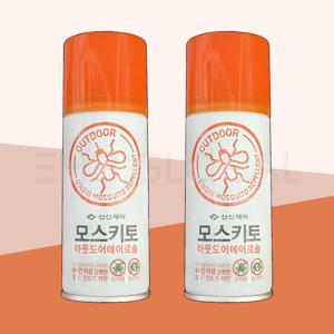 모스키토 아웃도어 에어로솔 100ml 2개(모기/진드기 기피제)