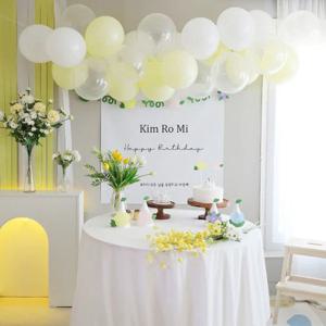 환한 생일파티 브라이덜샤워 베이비샤워 회갑 칠순 촬영소품 레몬 버블 클라우드 벌룬세트