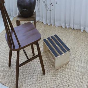 원목 사무실 책상 발 받침대 주문제작 블랙 평면 발받침대400