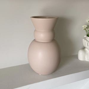 둥근포트 프리미엄 컬러 도자기 오브제 화병 4color