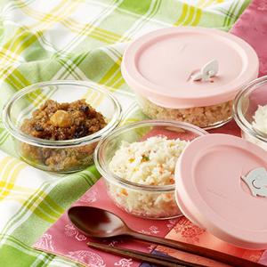 전자레인지 사용 600도 오븐 요리가능 반찬 냉동밥 내열유리밀폐용기(원형1호) 1p