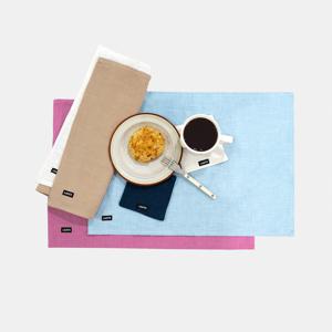 감성 여름 컵코스터 식기받침 클래식 린넨 코스터 + 테이블 매트 세트