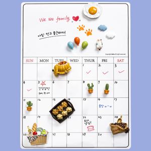 냉장고 자석 화이트보드 달력 칠판 미니 스케줄 보드 착붙 메모 월간베이직