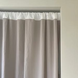 cotton texture shower curtain / grey  샤워커튼