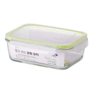 코멕스 알고쓰는 강화유리 밀폐용기 유리 반찬통 (직3호/1.2L)