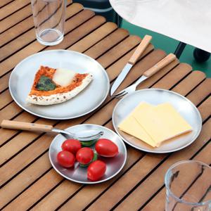 레트로 캠핑 스테인리스 접시 3size