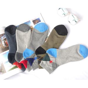 남성양말 기능성 쿠션 파일 자수 단목 양말 M-3 5켤레