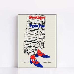 포스터 No.425 디자인 패션 구두 매장 의류 하이힐 일러스트 그림 사진 액자 (M)