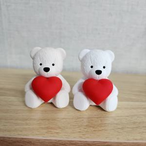 1+1 베어 앉은곰 곰돌이 하트 석고방향제 인테리어 홈데코 답례품