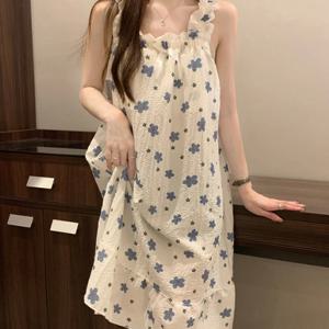 민소매 나시 슬리브리스 원피스 잠옷 시원한 쿨링 잠옷