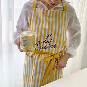 퀴진 옐로우 원피스형 앞치마