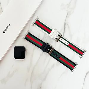 애플워치 7 6 5 4 3 2 SE 스트라이프 나토 가죽 밴드