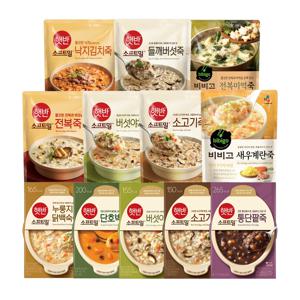 햇반죽 버섯야채죽 420g*6개 외 소고기죽/낙지김치죽/새우계란죽 12종