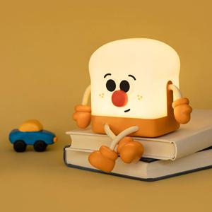 [해외] 토스트 식빵 캐릭터 인테리어조명 타이머 미니 무드등