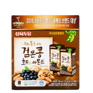 삼육두유 검은콩 호두 아몬드 두유 190ml 16팩