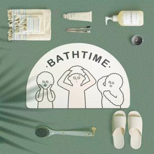 규조토 발매트 빨아쓰는 주방 현관 반원 논슬립 욕실 매트 베란다 미끄럼방지 발닦개 규조트