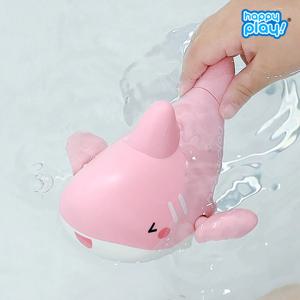 유아 목욕놀이 장난감 헤엄치는 베이비상어 핑크