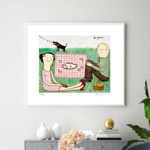 에바알머슨, 판화_A Picnic (85 Editions), 인테리어 그림액자