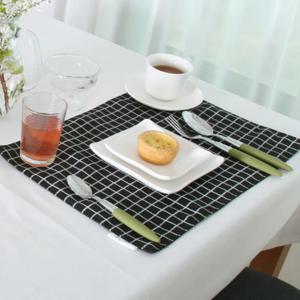 모노큐브 테이블 매트-블랙 2개 1세트