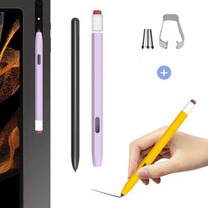 삼성 갤럭시탭 S8 S7 플러스 울트라 S6Lite S펜 연필 스타일 뉴트로 디자인 케이스