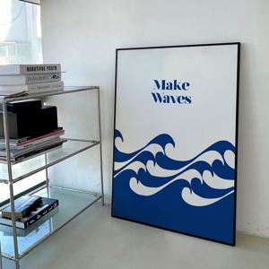 MAKE WAVES 인테리어 그림 거실 액자 캔버스 바다 파도 포스터