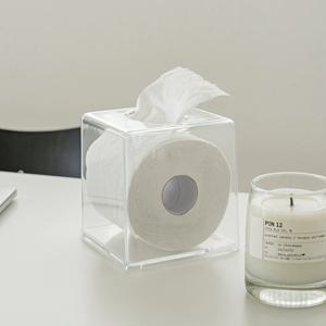 클리어 아크릴 티슈케이스 정사각