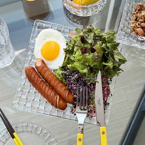 독일 크리스탈 보사노바 샐러드 정사각접시 21cm 1P
