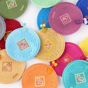 4colors 누비 원형 컵받침 5P ( 전통 티코스터 한옥 인테리어 홈카페 한국기념품 )