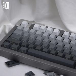 체리 블랙 그라디언트 키캡 PBT LED투과 정각/측각 (129키)