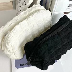 엠보 폼폼이 버블 퀼팅 필통 파우치 무지 기본 친구선물 필기용품 문구 수납