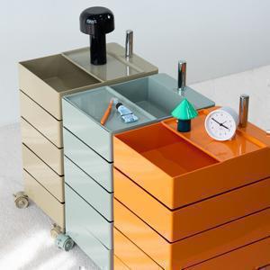 밀리  360도 회전 이동식 수납장 5단 트롤리 6colors