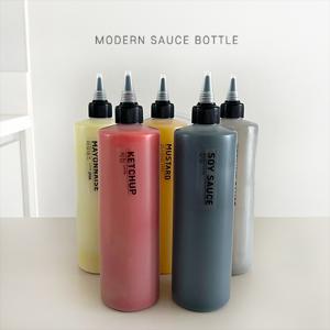국내생산 주방 캠핑 양념통 밀폐 소스통 500ml 5개 용기 세트/냉장고 정리 라벨증정