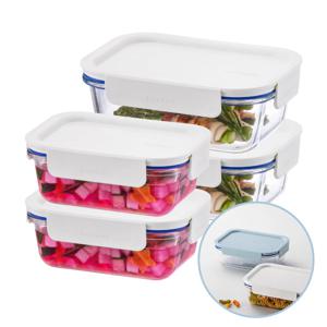 안심내열유리 더클리어 직사각 2종 4개세트(380mlx2P,630mlx2P)