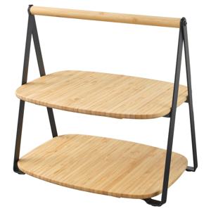 풀스페카드 서빙트레이 28x20cm 대나무2단 케이크스탠드