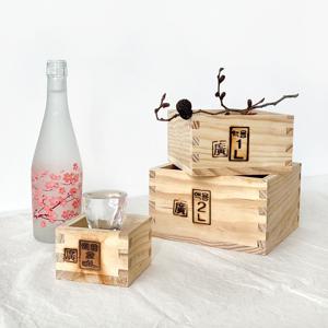 3size 나무 됫박 ( 목재 곡물 저울 측정 곡식 견과류 계량 쌀바가지 일식집 소품 )