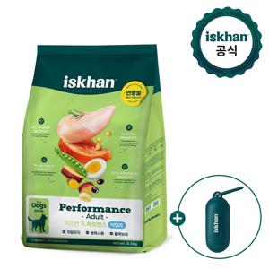 퍼포먼스 어덜트 6.5kg 강아지 생육사료 +이즈칸 풉백