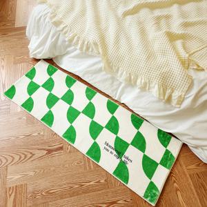 그린기하학물결 소프트 로맨틱 러그 매트 40x120