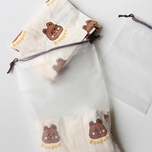투명 PVC 비닐 방수 파우치 반투명 복조리 주머니 (2size)
