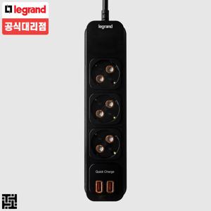 고용량 멀티탭 자동소화 화재방지 자동인출 멀티콘센트 안전 3구+USB충전 2구 5m