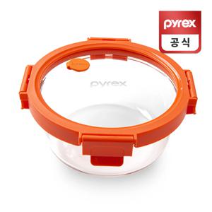 스팀 앤 올 글라스 밀폐용기 원형 650ml