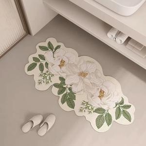 [해외] 빈티지 플로랄 QM685  욕실매트 쿠션매트 키친매트 발매트 다용도매트 2종세트