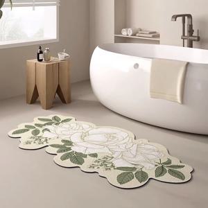 [해외] 빈티지 플로랄 QM687 욕실매트 쿠션매트 키친매트 발매트 다용도매트 2종세트