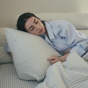 베이직 스트라이프 고밀도 순면 삼각 등쿠션 커버 3colors